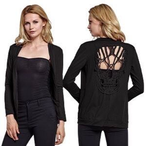 Too fast Crochet Skull cardigan